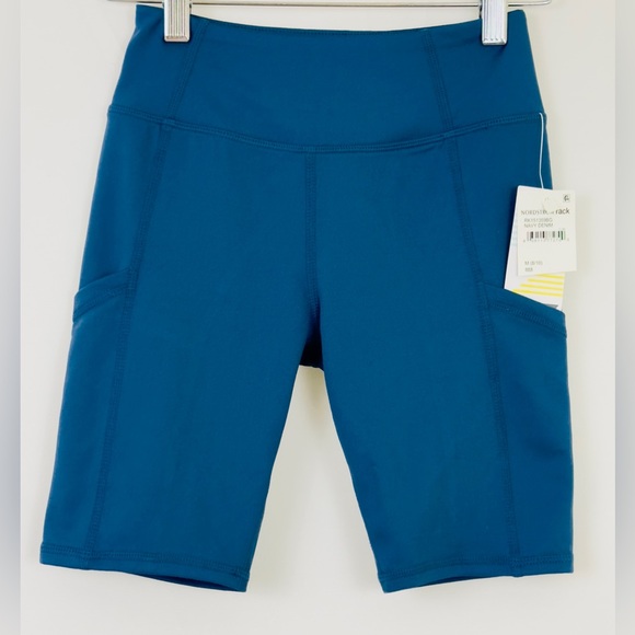 Z by Zella - Girls Navy(Denim) High Waist Biker Shirts, Side Pockets M(8… - Picture 1 of 6